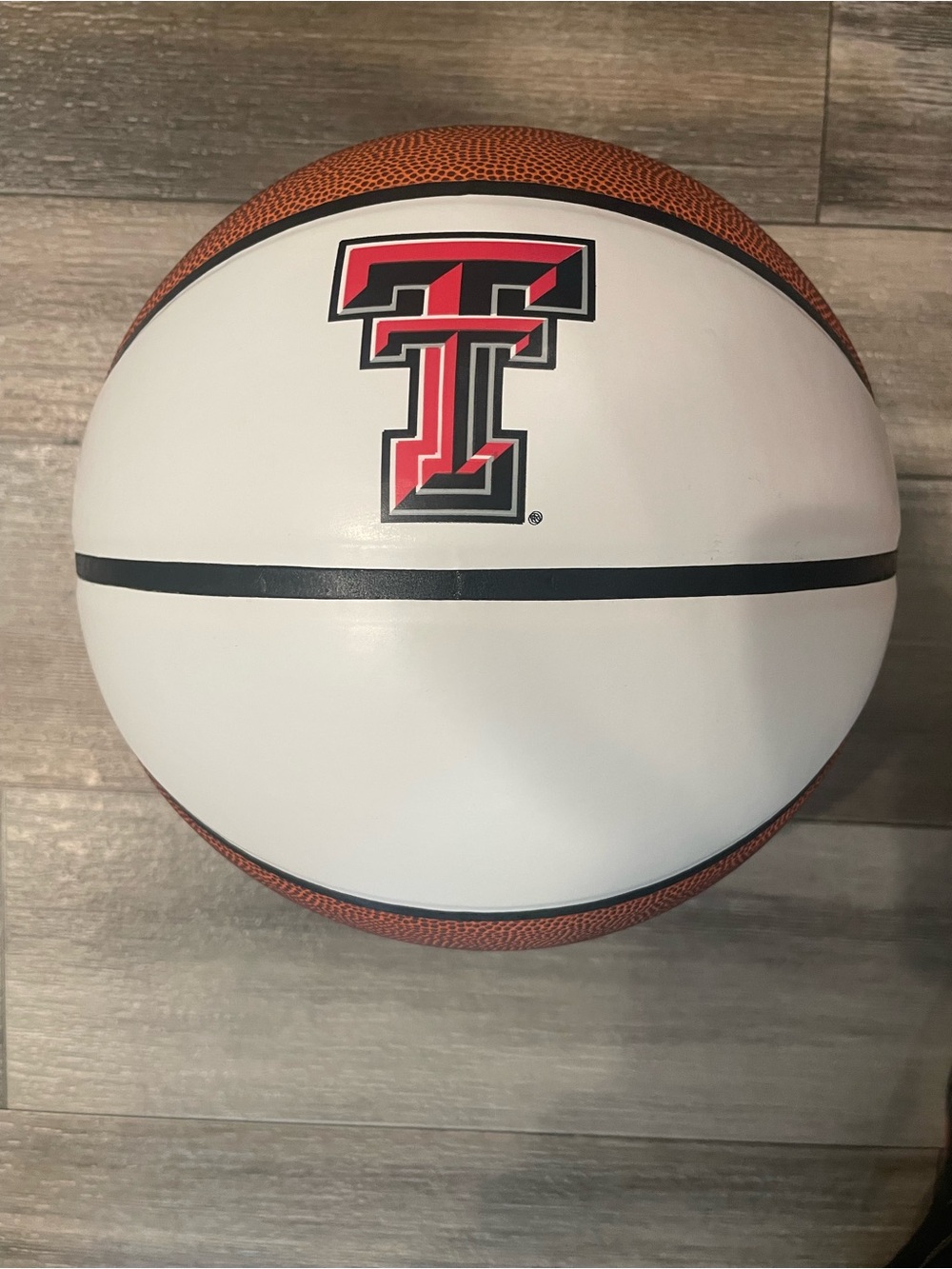 Texas Tech Red Double T White Basketball